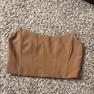 Tiger Mist Tan Strapless Bustier/Corset top